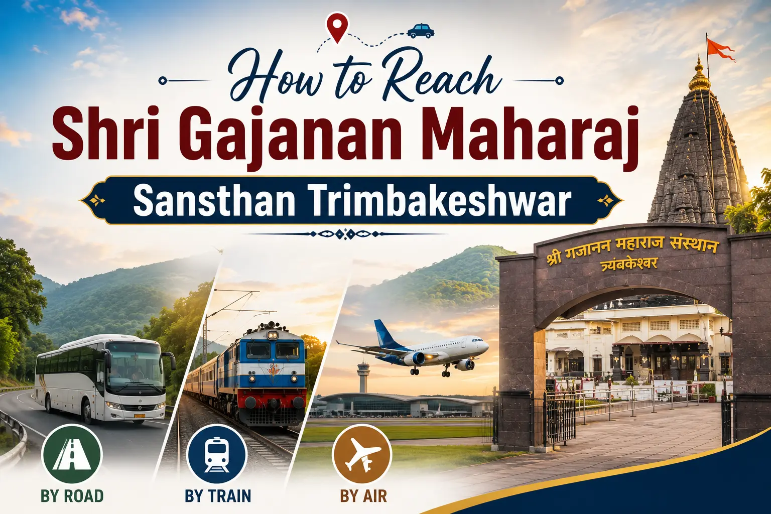How to Reach Shri Gajanan Maharaj Sansthan Trimbakeshwar