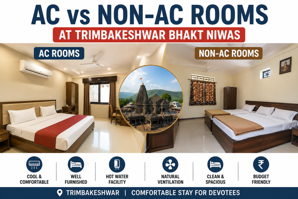AC Rooms at Trimbakeshwar Bhakt Niwas interior