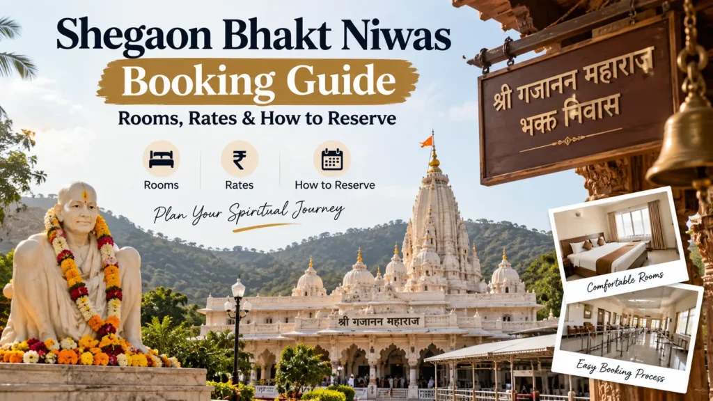 Shegaon Bhakt Niwas Booking room complex near Anand Sagar