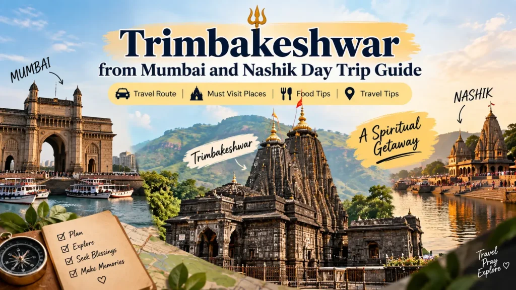 Trimbakeshwar temple view for Mumbai to Trimbakeshwar day trip pilgrims